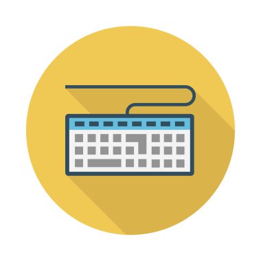 bilgisayar glif düz vektör simge