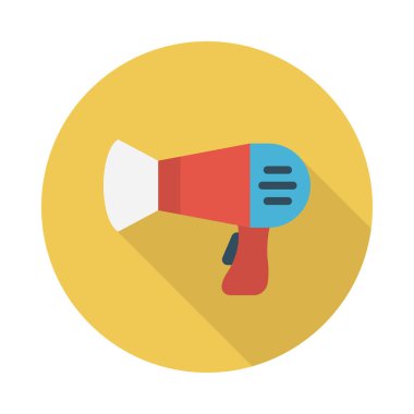 üfleyici glyph düz vektör simgesi