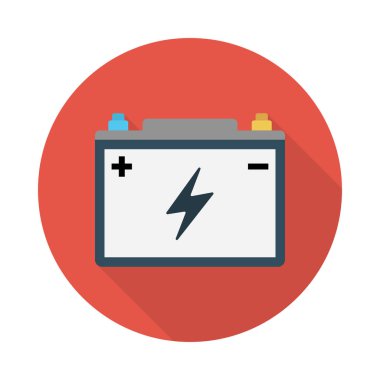 akümülatör glyph düz vektör simgesi