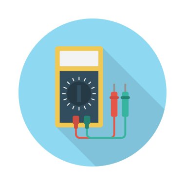 amper glyph düz vektör simgesi