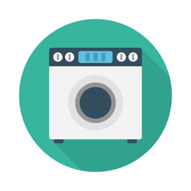 makine glif düz vektör simgesi