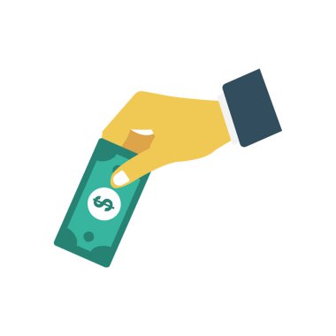 dolar glif düz vektör simgesi