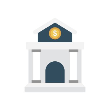 Bina glif düz vektör simge