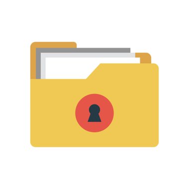 güvenli glif düz vektör simgesi