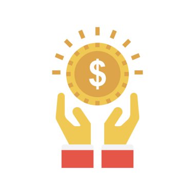 koruma glyph düz vektör simgesi