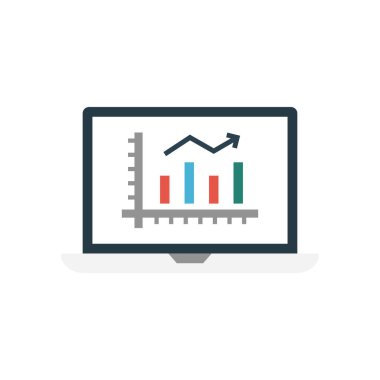 düz büyüme glif simge vektör