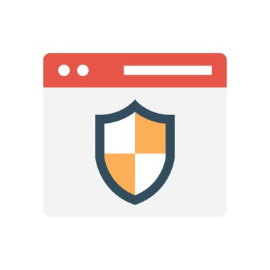 güvenli glif düz vektör simgesi