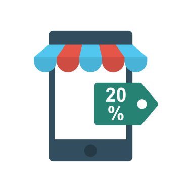 çevrimiçi glyph düz vektör simgesi