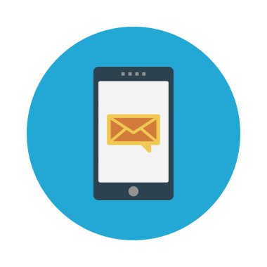 e-posta glyph düz vektör simgesi