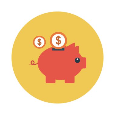 Banka glif düz vektör simge