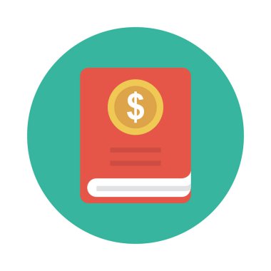 dolar glif düz vektör simgesi