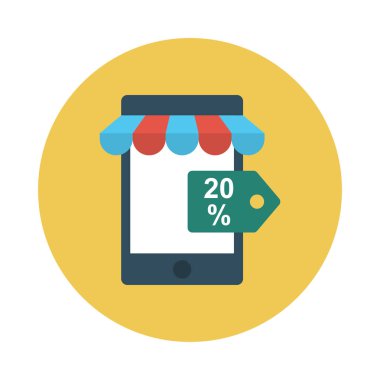 çevrimiçi glyph düz vektör simgesi