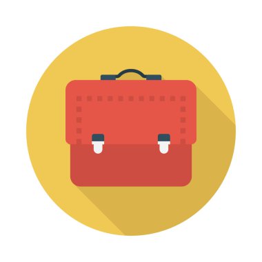 çanta glif düz vektör simge