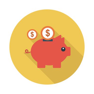 Banka glif düz vektör simge