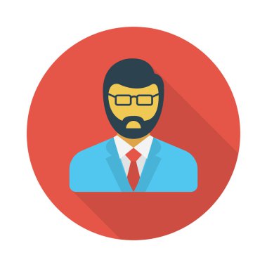 Kullanıcı glif düz vektör simgesi