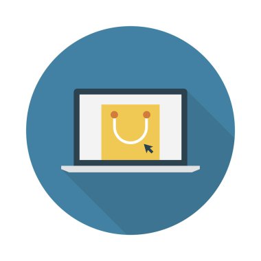 çevrimiçi glyph düz vektör simgesi