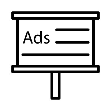 banner ince çizgi vektör simgesi