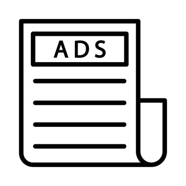 haber ince çizgi vektör simgesi