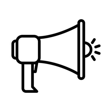 megafon ince çizgi vektör simgesi