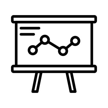 Analitik ince çizgi vektör simgesi