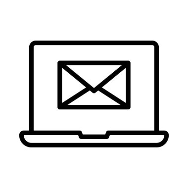 ileti ince çizgi vektör simgesi