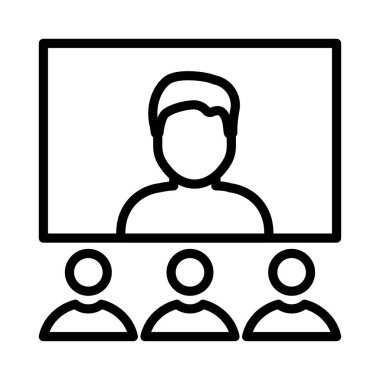 ekran ince çizgi vektör simgesi