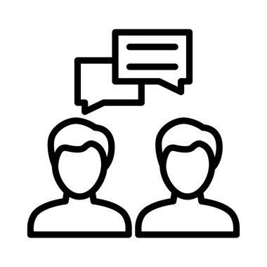 konuşma ince çizgi vektör simgesi