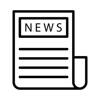 kağıt ince çizgi vektör simgesi