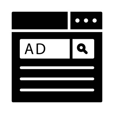 düz hoparlör glif simge vektör