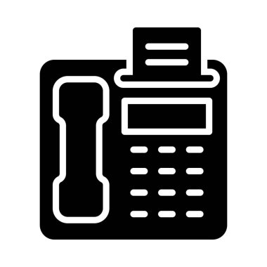 telefon glyph düz vektör simgesi