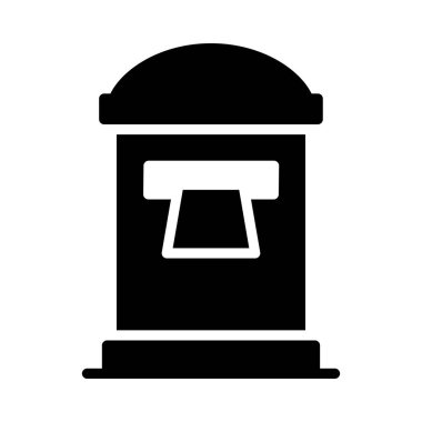 harf glyph düz vektör simgesi