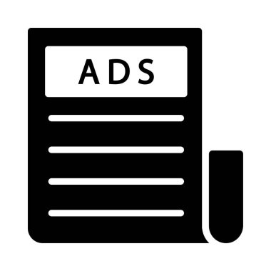 haber glyph düz vektör simgesi