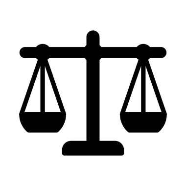 denge glyph düz vektör simgesi