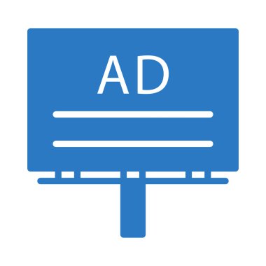 reklamlar glyph renk vektör simgesi