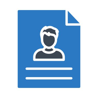 Cv glyph renk vektör simgesi