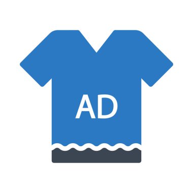 gömlek glyph renkli vektör simgesi