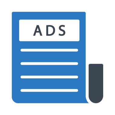 haber glyph renk vektör simgesi