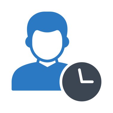 kullanıcı glyph renk vektör simgesi