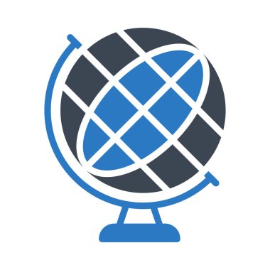 dünya glyph renk vektör simgesi