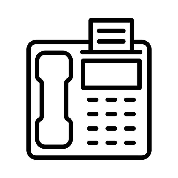 Ikona Telefonního Vektoru Pro Tenký Spojnicový — Stockový vektor
