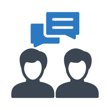 konuşma glyph renkli vektör simgesi