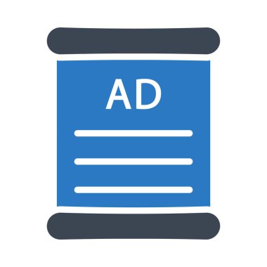 reklam glyph renk vektör simgesi