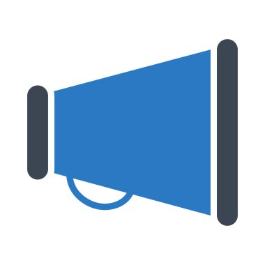 megafon glyph renk vektör simgesi