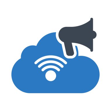 bulut glif renk vektör simge