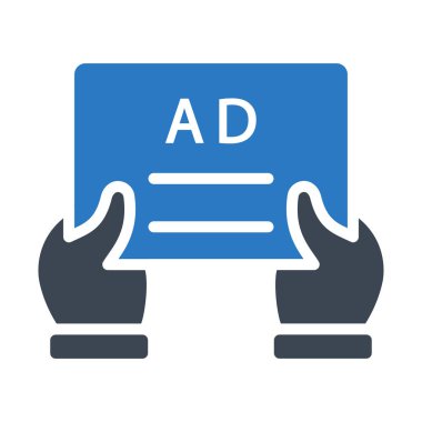 reklam glyph renk vektör simgesi