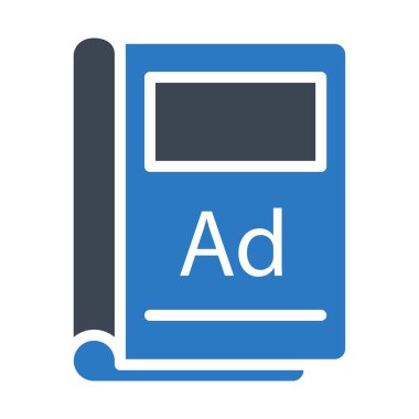 reklam glyph renk vektör simgesi