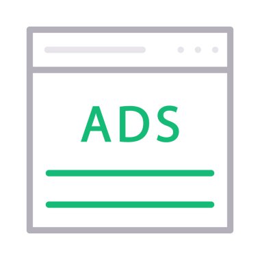 web sayfası renkli çizgi vektör simgesi