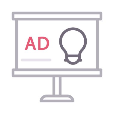 reklamlar renk çizgisi vektör simgesi