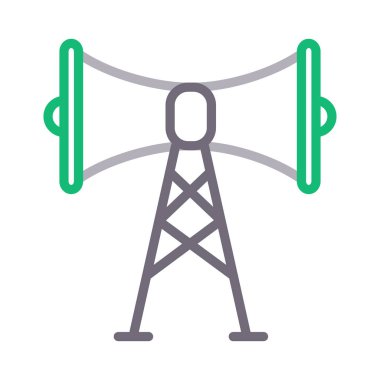 hoparlör rengi çizgi vektör simgesi