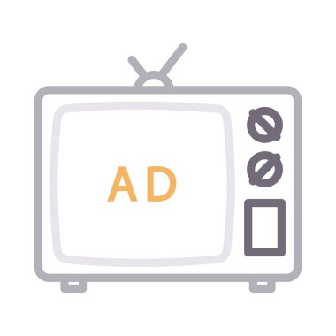 reklamlar renk çizgisi vektör simgesi